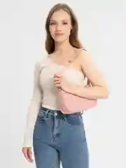Розовый сумка женская вельветовая, сумка багет