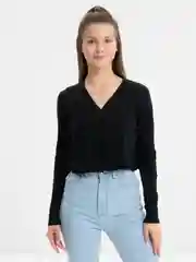 Черный кардиган женский трикотажный