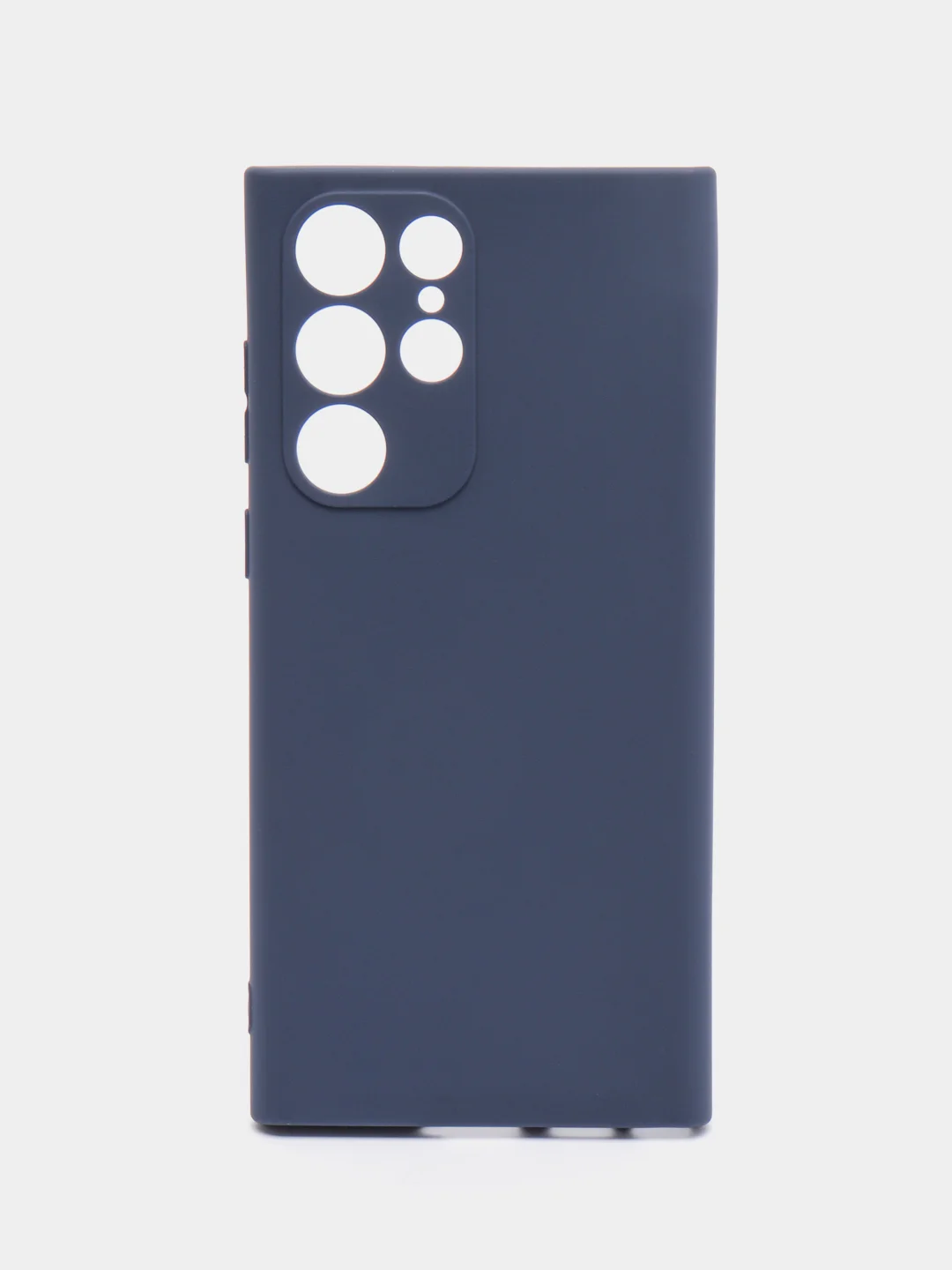 Темно-синий чехол для Samsung Galaxy S22 Ultra (Самсунг Галакси С22 Ультра), силиконовый, матовый