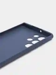 Темно-синий чехол для Samsung Galaxy S22 Ultra (Самсунг Галакси С22 Ультра), силиконовый, матовый
