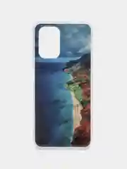 Светло-оранжевый чехол Xiaomi Redmi Note 10 / Redmi Note 10S / Poco M5s, Поко М5с силиконовый с рисунком