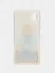 Желтый переливающийся чехол с блестками и водой для Samsung Galaxy А01core