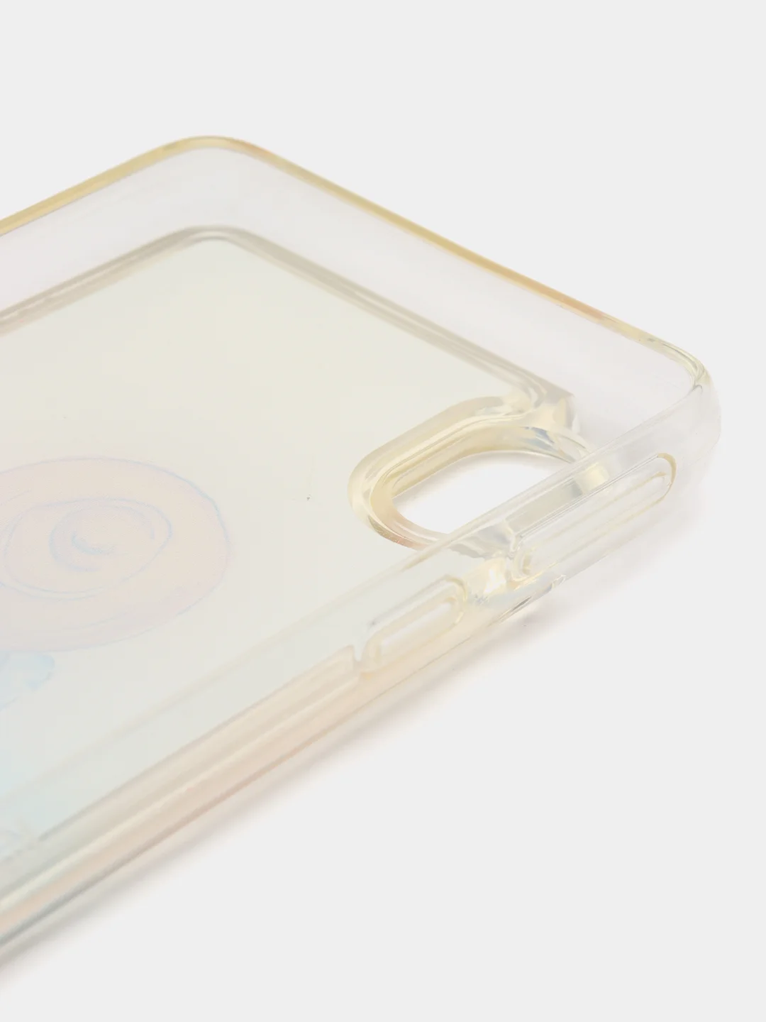 Желтый переливающийся чехол с блестками и водой для Samsung Galaxy А01core
