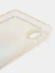 Желтый переливающийся чехол с блестками и водой для Samsung Galaxy А01core