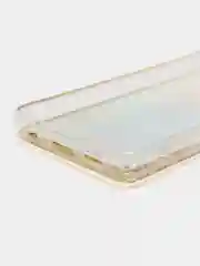 Желтый переливающийся чехол с блестками и водой для Samsung Galaxy А01core
