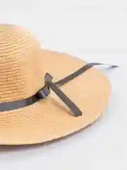 Коричневый шляпа женская, соломенная шляпа с лентой