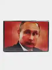 Коралловый обложка на паспорт "Путин", пвх