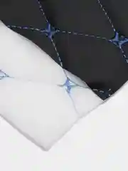 Синий экокожа стеганная черная бабочка