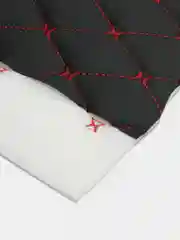 Красный экокожа стеганная черная бабочка