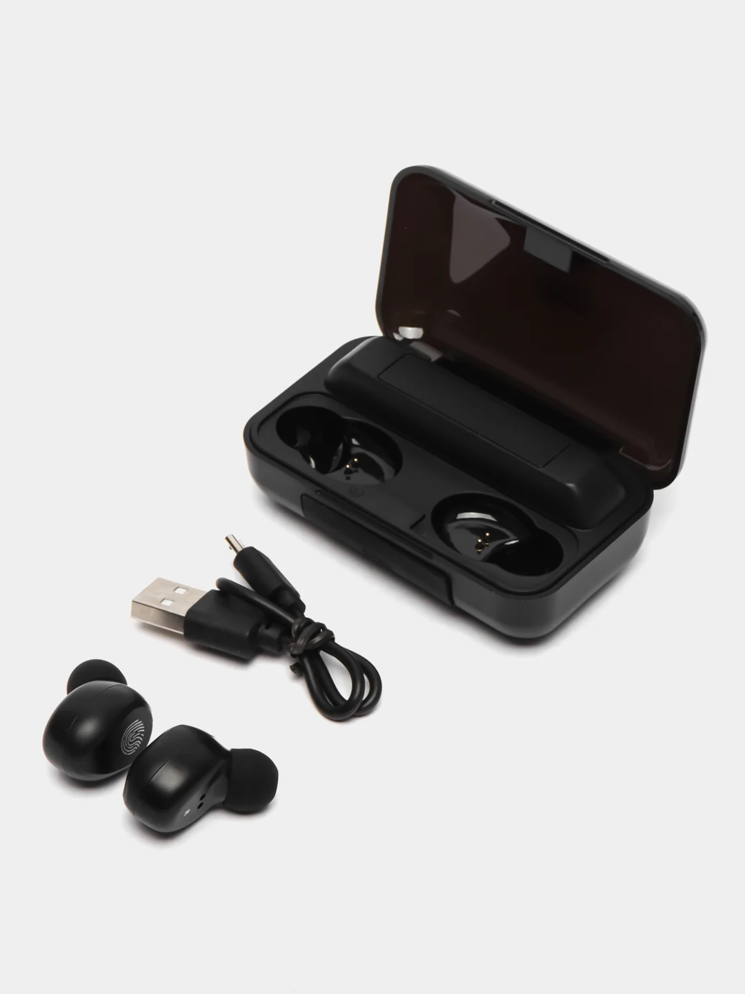 Черный беспроводные наушники F9 для телефона TWS наушники Bluetooth 5.3 Сенсорное управление