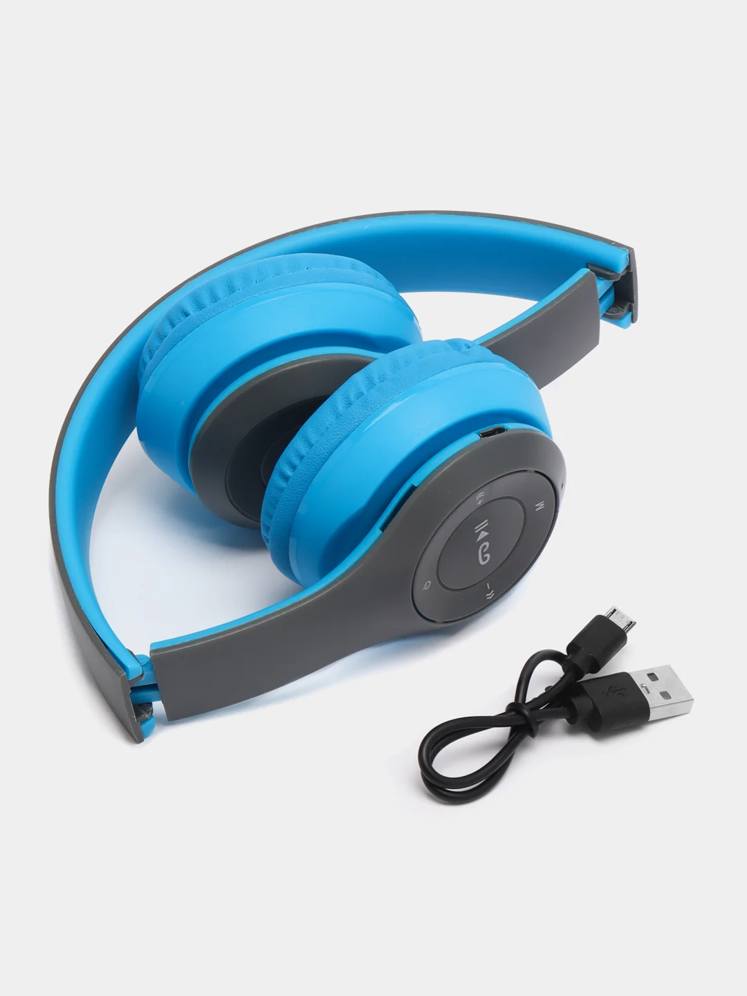 Голубой беспроводные блютуз наушники P47 Wireless