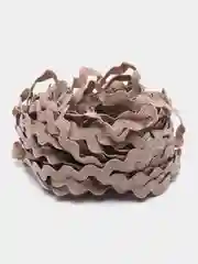 Серый меланж лента декоративная "Зиг-заг", вьюнчик, 5 мм