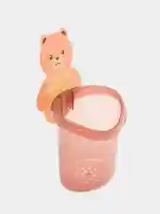 Коричневый чашка-держатель с мультяшным медведем для зубных щеток и паст