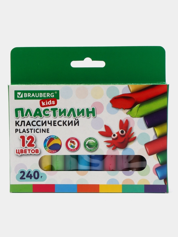 Пластилин классический, 12 цветов