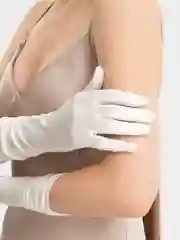 Белый перчатки женские,  атласные, свадебные, карнавальные