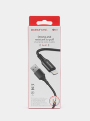 Кабель зарядный BOROFONE BX54 (1m, Micro-USB/Type-C/Lightning) для Android и Apple iPhone