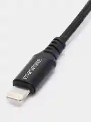 Черный кабель зарядный BOROFONE BX54 (1m, Micro-USB/Type-C/Lightning) для Android и Apple iPhone