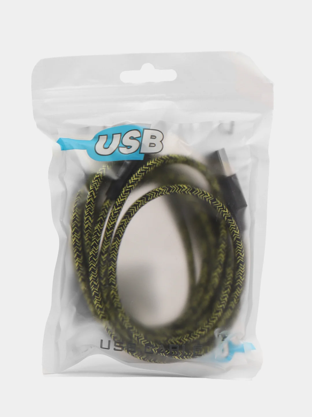 Желтый кабель для зарядки Type-C, Lightning, Micro USB
