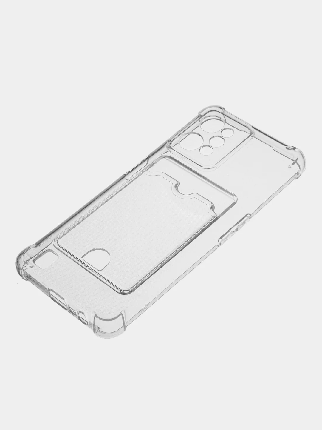 Чехол прозрачный для Realme C30, C31, C35, 10 4g, с визитницей-карманом для карт