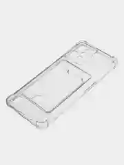 Чехол прозрачный для Realme C30, C31, C35, 10 4g, с визитницей-карманом для карт
