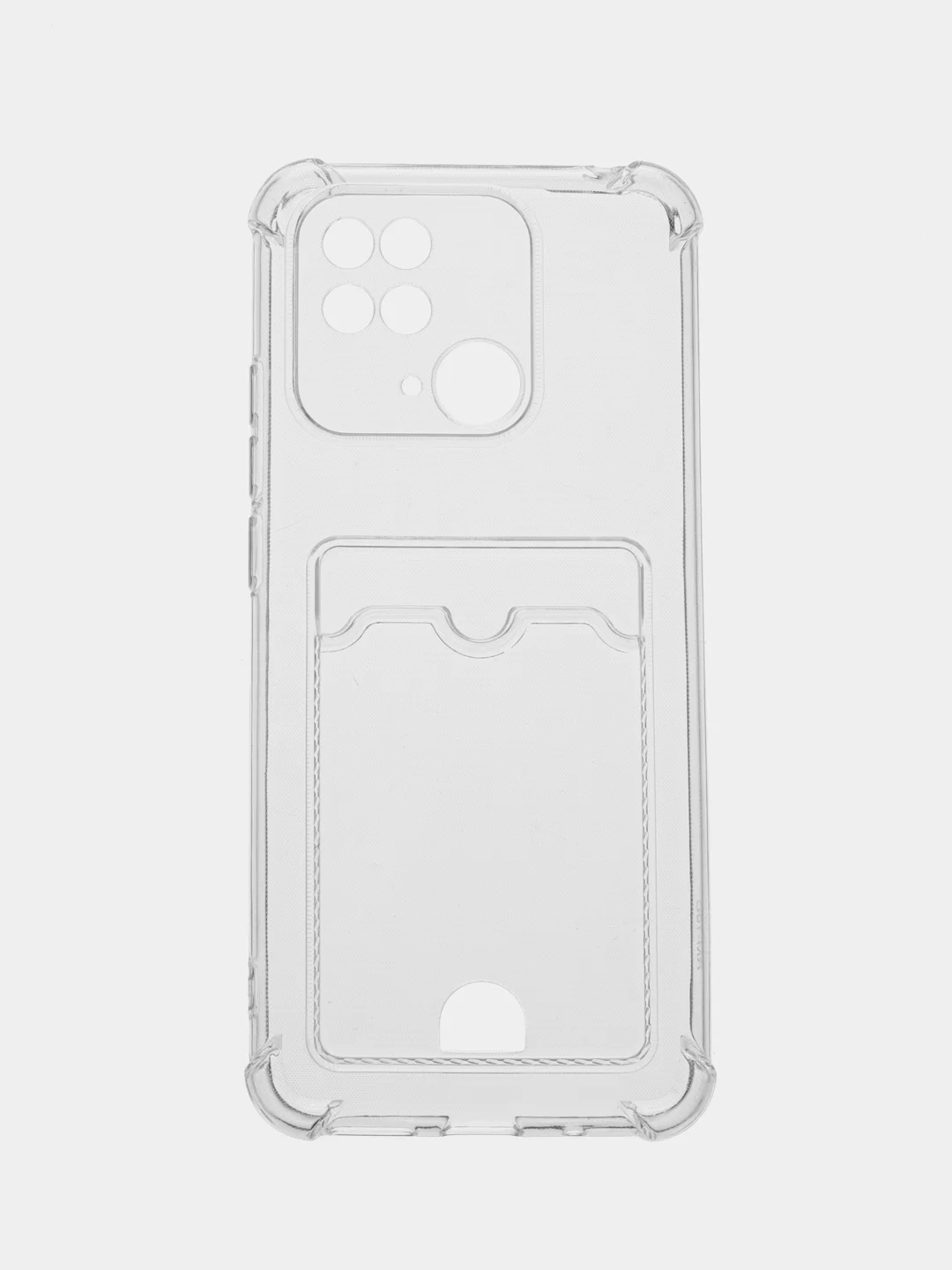 Чехол прозрачный для Xiaomi Redmi 9A, 9C, 10C, 12C, 11A с визитницей карманом для карт