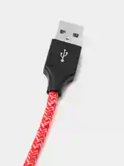 Красный кабель для зарядки Type-C, Lightning, Micro USB