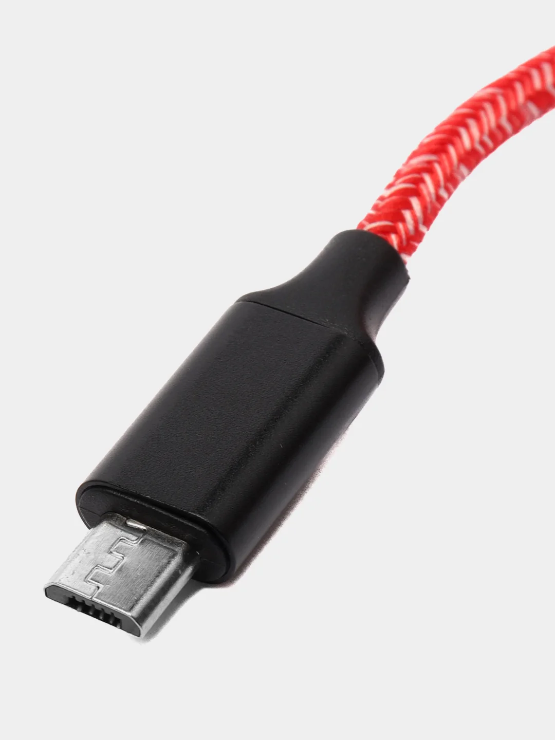 Красный кабель для зарядки Type-C, Lightning, Micro USB