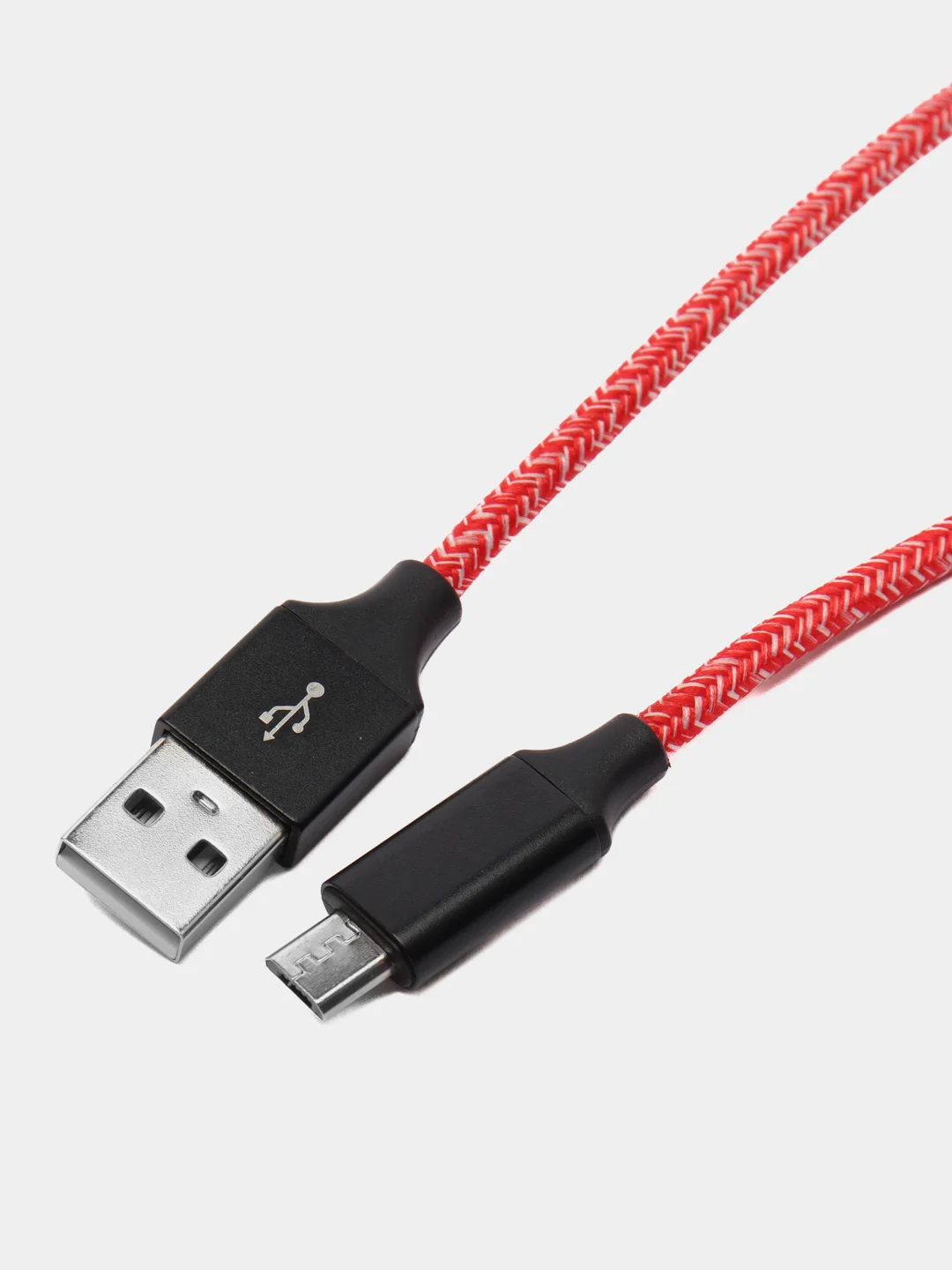 Красный кабель для зарядки Type-C, Lightning, Micro USB