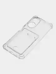 Чехол прозрачный для Huawei Honor x6, x7, x7a, x8a, x9a, с визитницей, карманом для карт