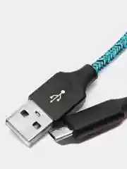 Синий кабель для зарядки Type-C, Lightning, Micro USB