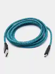 Синий кабель для зарядки Type-C, Lightning, Micro USB