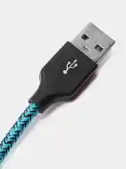Синий кабель для зарядки Type-C, Lightning, Micro USB