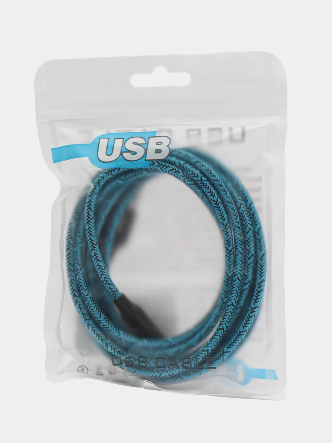 Синий кабель для зарядки Type-C, Lightning, Micro USB