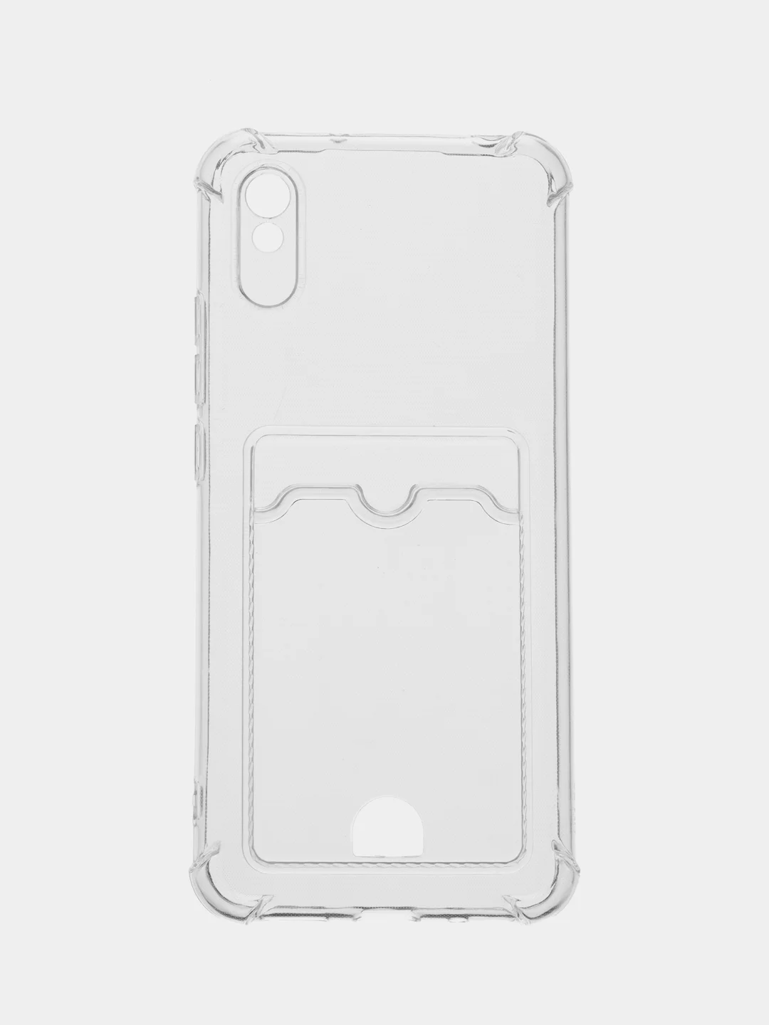 Чехол прозрачный для Xiaomi Redmi 9A, 9C, 10C, 12C, 11A с визитницей карманом для карт