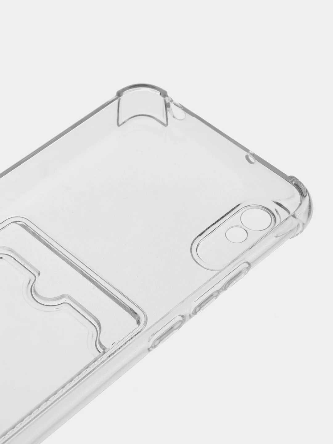 Чехол прозрачный для Xiaomi Redmi 9A, 9C, 10C, 12C, 11A с визитницей карманом для карт
