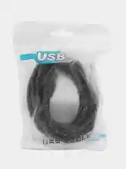 Черный кабель для зарядки Type-C, Lightning, Micro USB