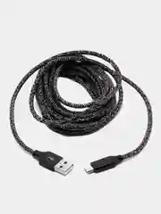 Черный кабель для зарядки Type-C, Lightning, Micro USB