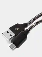 Черный кабель для зарядки Type-C, Lightning, Micro USB
