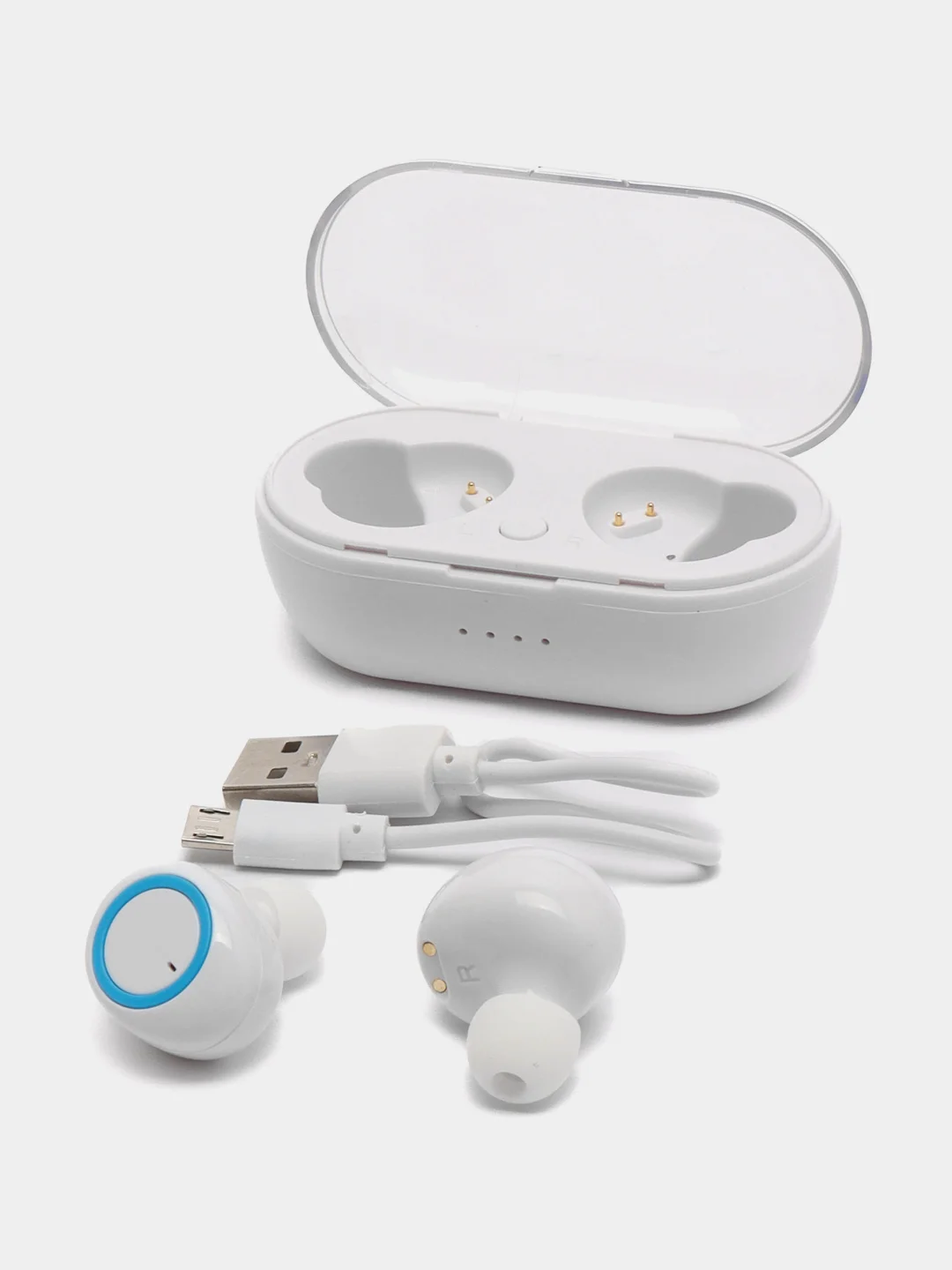 Лазурный беспроводные наушники (гарнитура) Y50 TWS2 Bluetooth 5.0 с сенсорным управлением