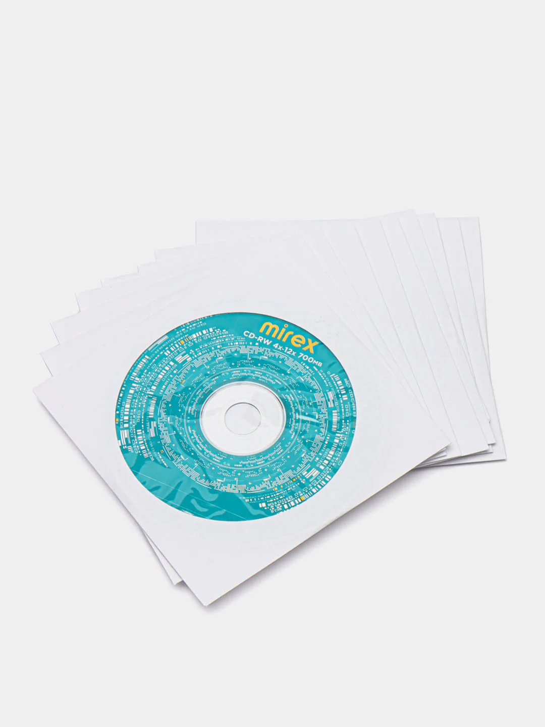 Диск Mirex CD-RW, 700MB, 4x-12x конверт, UL121002A8C, 10 штук