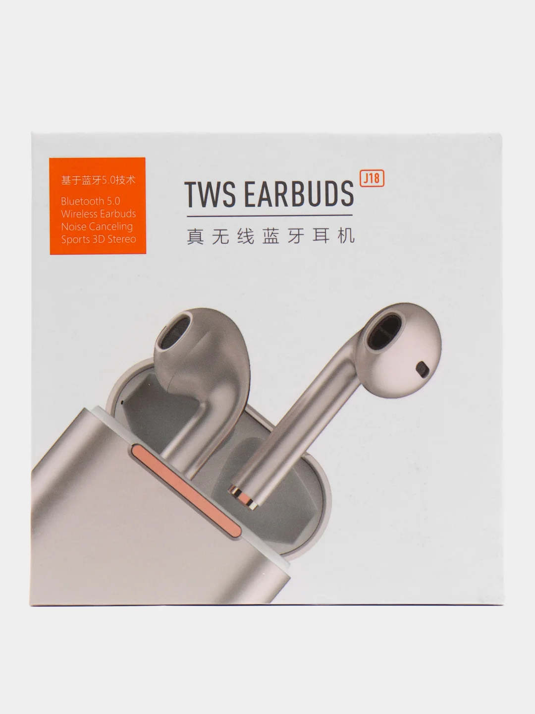 Розовый беспроводные наушники TWS J18, Bluetooth 5.0