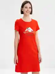 Красный сорочка ночная, женская