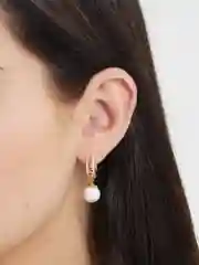 Белый серьги женские сережки - кольца, бижутерия