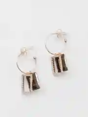 Золотистый хаки серьги-трансформеры с крупным камнем Swarovski, Xuping