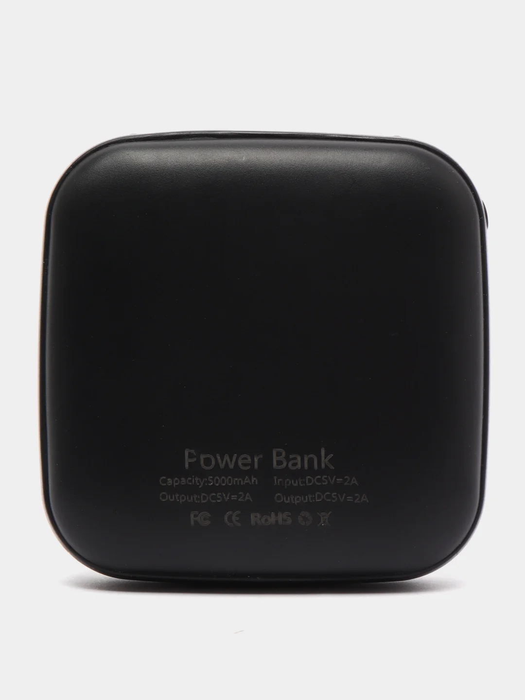 Черный внешний аккумулятор Power Bank, 5000 мА