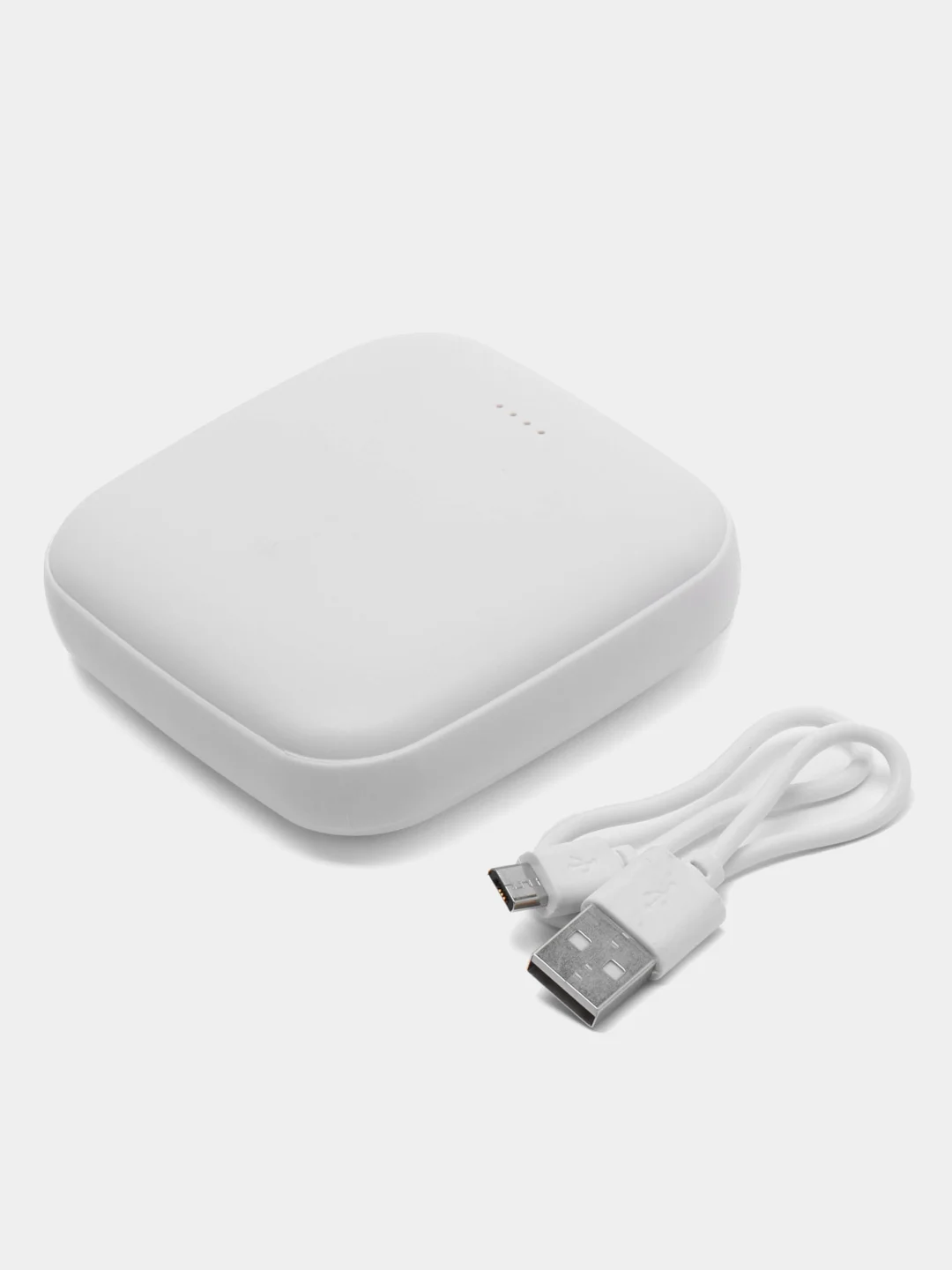 Белый внешний аккумулятор Power Bank, 5000 мА