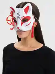 Черный маска на лицо "Кицунэ"