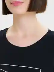 Белый базовая футболка черная женская SAYME с принтом под джинсы, шорты, хлопок 100%