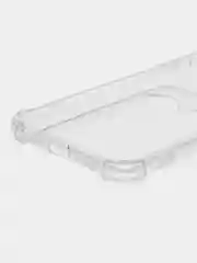 Голубой чехол для iPhone 11/12/13/14/Pro/Max/XR/7/8 прозрачный с отделом-карманом отсеком для карт