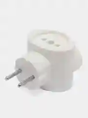 Белый тройник сетевой универсальный